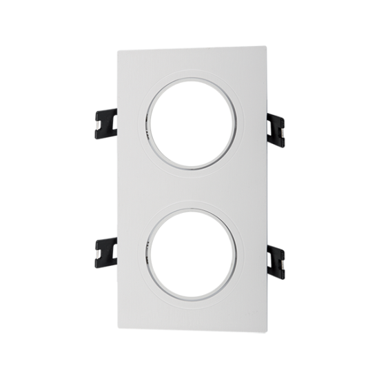 PLASTIC DOWNLIGHT SQUARE DOUBLE 92X172 WHITE