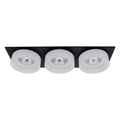 SA-045/3 TRIPLE DOWNLIGHT SQUARE BLACK/WHITE