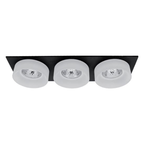 SA-045/3 TRIPLE DOWNLIGHT SQUARE BLACK/WHITE