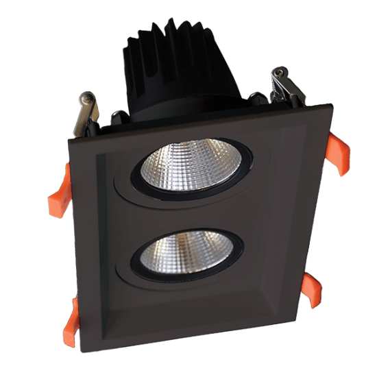 DOUBLE LED SPOT LIGHT 2X15W 230V 3000K BL