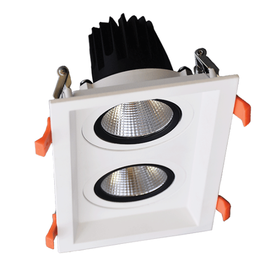 DOUBLE LED SPOT LIGHT 2X15W 230V 3000K WH