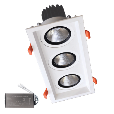 ΤΡΙΠΛΟ LED ΣΠΟΤ ΧΩΝΕΥΤΟ 3X15W 230V 4000K ΛΕΥΚΟ+ ΚΙΤ ΑΣΦΑΛΕΙΑΣ