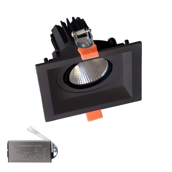 ΤΕΤΡΑΓΩΝΟ LED ΣΠΟΤ ΧΩΝΕΥΤΟ 30W 230V 3000KΜΑΥΡΟ+ ΚΙΤ ΑΣΦΑΛΕΙΑΣ