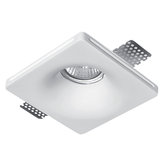 GYPSUM DOWNLIGHT SQUARE RECESSED GU10 100X100