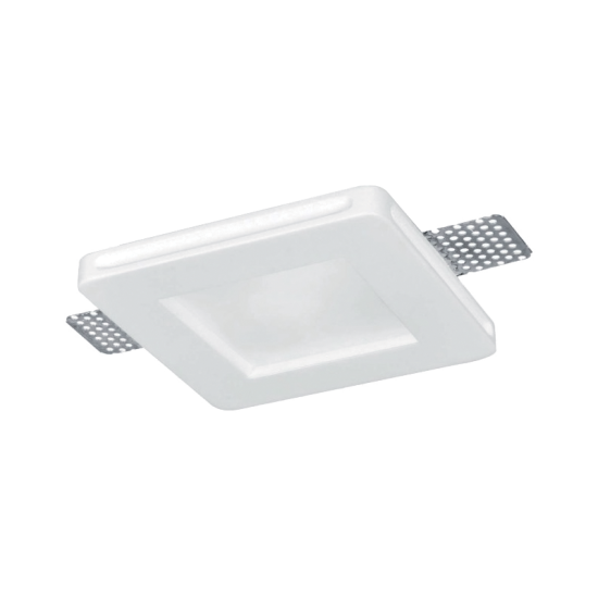 GYPSUM DOWNLIGHT SQUARE RECESSED WITH DIFFUSER GU10,