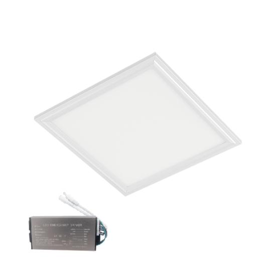 LED PANEL 45W 4000K 595x595x9mm DIMMABLE WHITE FRAME + EM 