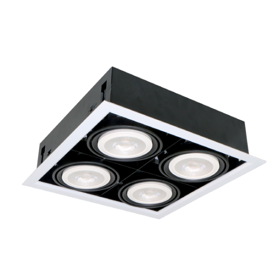 QUAD412 LED ACCENT FIXTURE 4X15W 2700K DARK GREY