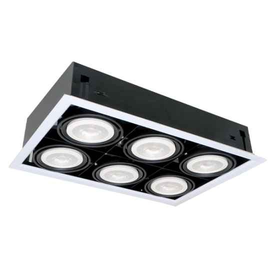 QUAD612 LED ACCENT FIXTURE 6X15W 2700K DARK GREY