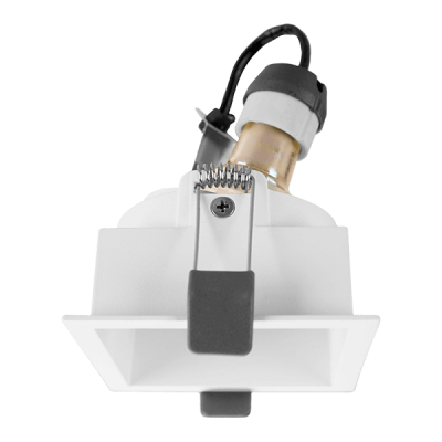 RECESSED SQUARE DOWN LIGHT R6869 GU10, WHITE RECESSED SQUARE DOWN LIGHT R6869 GU10, WHITE