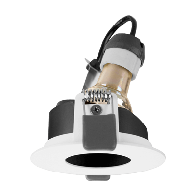 RECESSED ROUND DOWN LIGHT R6870 GU10, WHITE RECESSED ROUND DOWN LIGHT R6870 GU10, WHITE