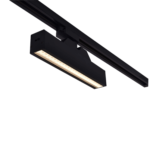 TRACK LIGHT T30 2-LINES 12W 30° CCT BLACK