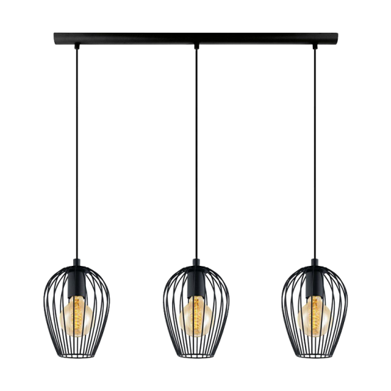 ADRIA CHANDELIER 3XE27 BLACK