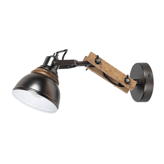 ALEGRA WALL LAMP 1XE14 WOOD/BLACK