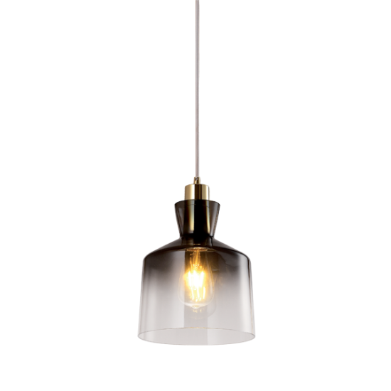 ALMA PENDANT 1xE27 GOLD/GREY