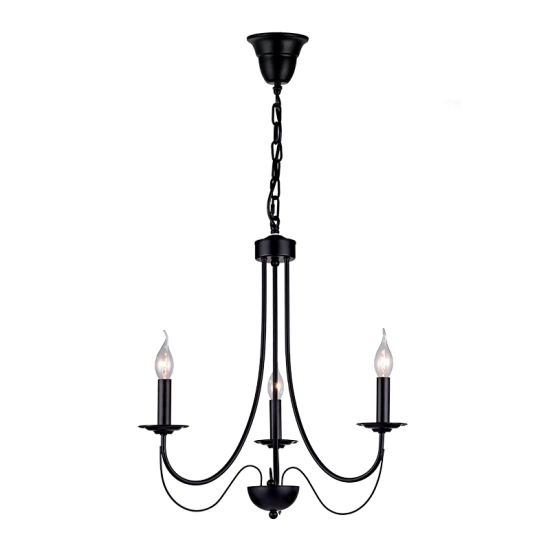 ANGELA CHANDELIER 3XE14 BLACK