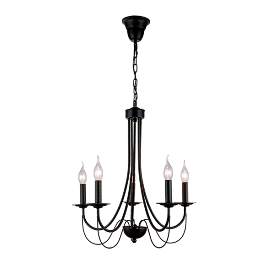 ANGELA CHANDELIER 5XE14 BLACK