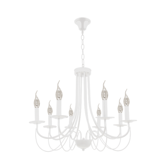 ANGELA CHANDELIER 8XE14 WHITE