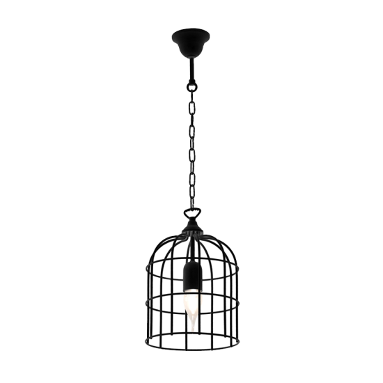 CAGE PENDANT 1xE27 BLACK