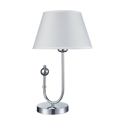 CARMEN TABLE LAMP 1xE27 WHITE/CHROME CARMEN TABLE LAMP 1xE27 WHITE/CHROME