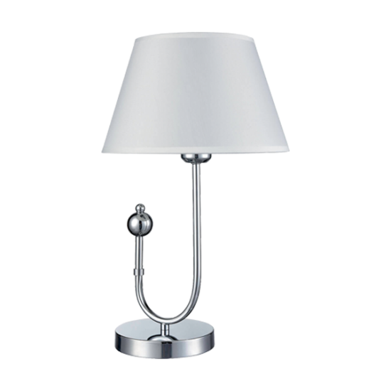 CARMEN TABLE LAMP 1xE27 WHITE/CHROME