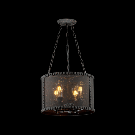 CARTER CHANDELIER 4XE27 BLACK