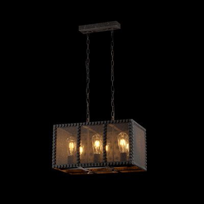 CARTER CHANDELIER 6XE27 BLACK 300X480mm CARTER CHANDELIER 6XE27 BLACK 300X480mm