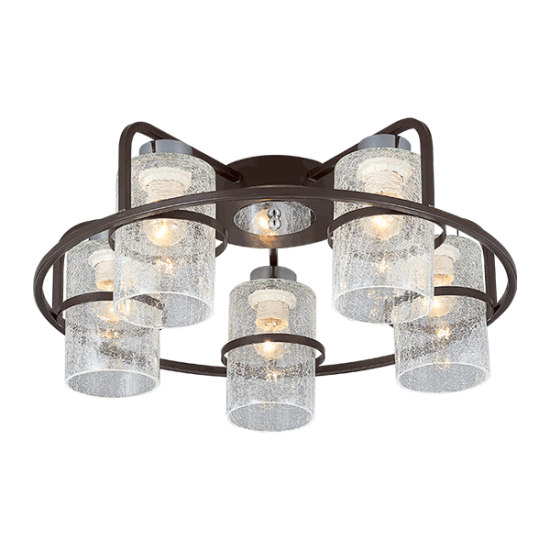 CIARA CHANDELIER 5XЕ27 WENGE/ CHROME