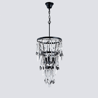 DINNER CHANDELIER 3XE14 BLACK AND CHROME D330mm DINNER CHANDELIER 3XE14 BLACK AND CHROME D330mm