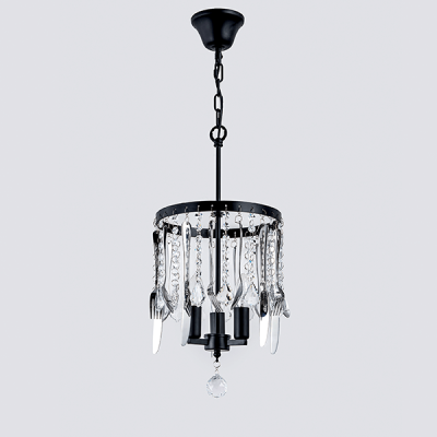 DINNER CHANDELIER 3XE14 BLACK AND CHROME DINNER CHANDELIER 3XE14 BLACK AND CHROME