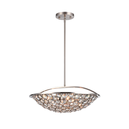 DJENY CHANDELIER 5XE14 SILVER