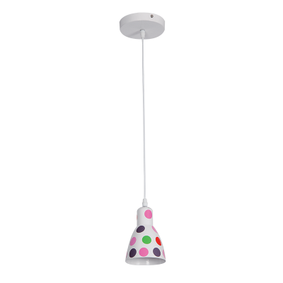 DOTS PENDANT 1XE27 WHITE WITH COLORED DOTS