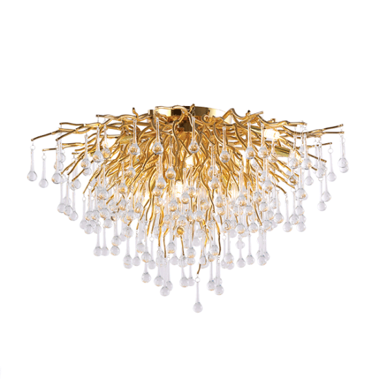 EDUARD CEILING LAMP 7XG9 GOLD/CRYSTALS