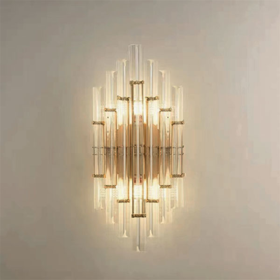 ELDER WALL LAMP 2XE14 GOLD/CRYSTALS