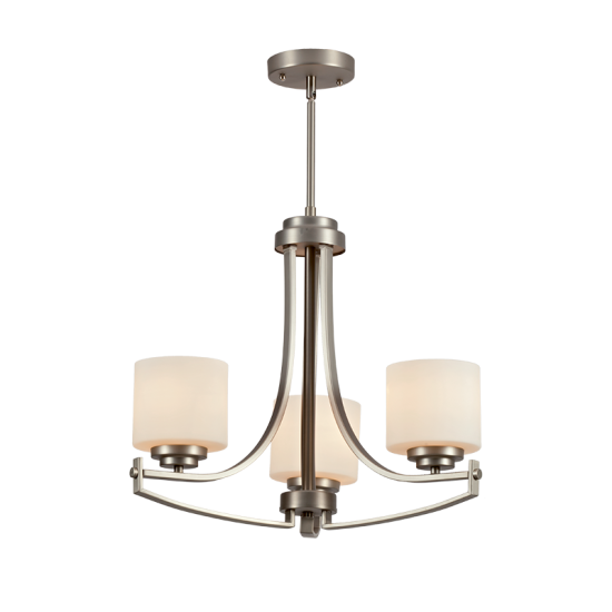 ERIN CHANDELIER 3XE27 SATIN NICKEL