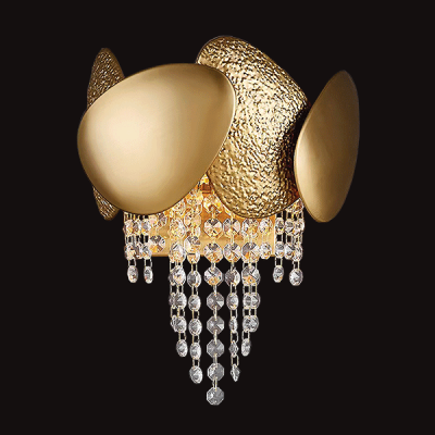 FRANZ WALL LAMP 2XG9 GOLD/CRYSTALS FRANZ WALL LAMP 2XG9 GOLD/CRYSTALS