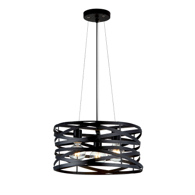 HELIX CHANDELIER 3XE27 BLACK