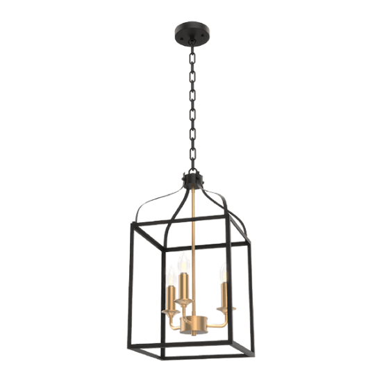 IZABEL PENDANT 3XE27 MATT BLACK/GOLD