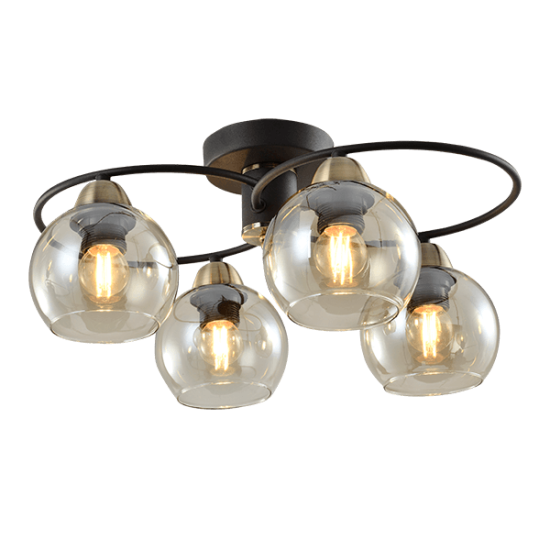 JAY CHANDELIER 4XE27 SAND BLACK/BRONZE