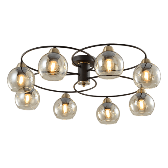 JAY CHANDELIERP 8XE27 SAND BLACK/BRONZE