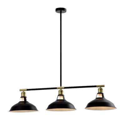 JEMMA CHANDELIER 3XE27 BLACK/GOLD