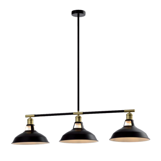 JEMMA CHANDELIER 3XE27 BLACK/GOLD