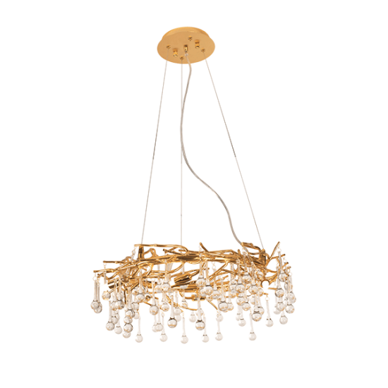 JOSEPH CHANDELIER 6XG9 GOLD/CRYSTALS