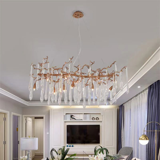 KAROL CHANDELIER 12XG9 GOLD/CRYSTALS