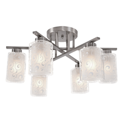 LEXI CHANDLIER 6XE27 SATIN NICKEL