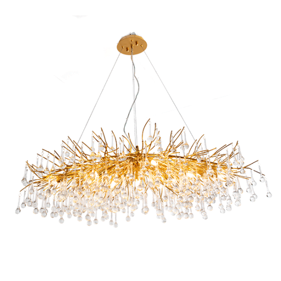 LOUIS CHANDELIER 13XG9 GOLD/CRYSTALS