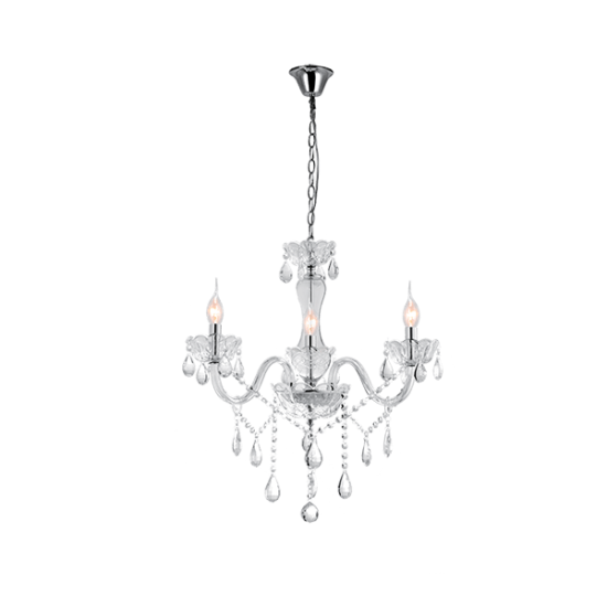 MADLEN CHANDELIER 3XE14 TRANSPERANT