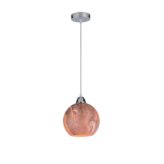 MARBLE-1A PENDANT 1XE27 COFFEE/MARBLE