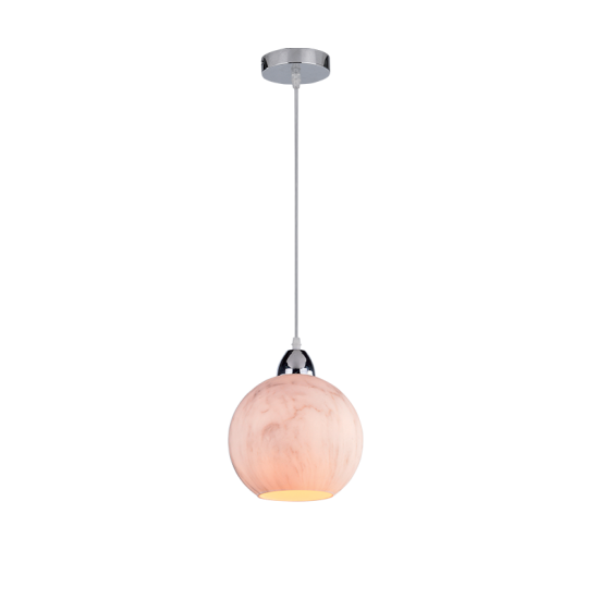 MARBLE-1A PENDANT 1XE27 WHITE/MARBLE