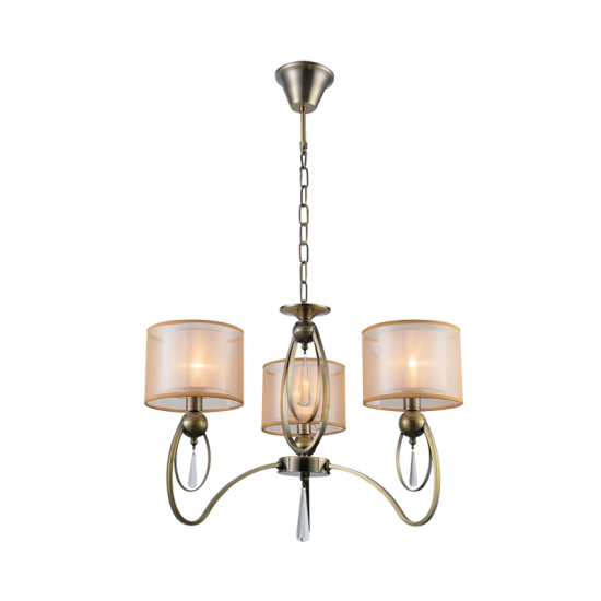 MERY CHANDELIER 3XE27 ANTIQUE BRASS