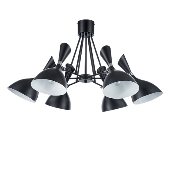 MORGAN CHANDELIER 6xE14 BLACK